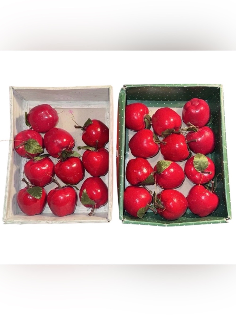 Vintage Bradford Farms Christmas Crate O' Apples Lot Of 22 Ornaments Holiday